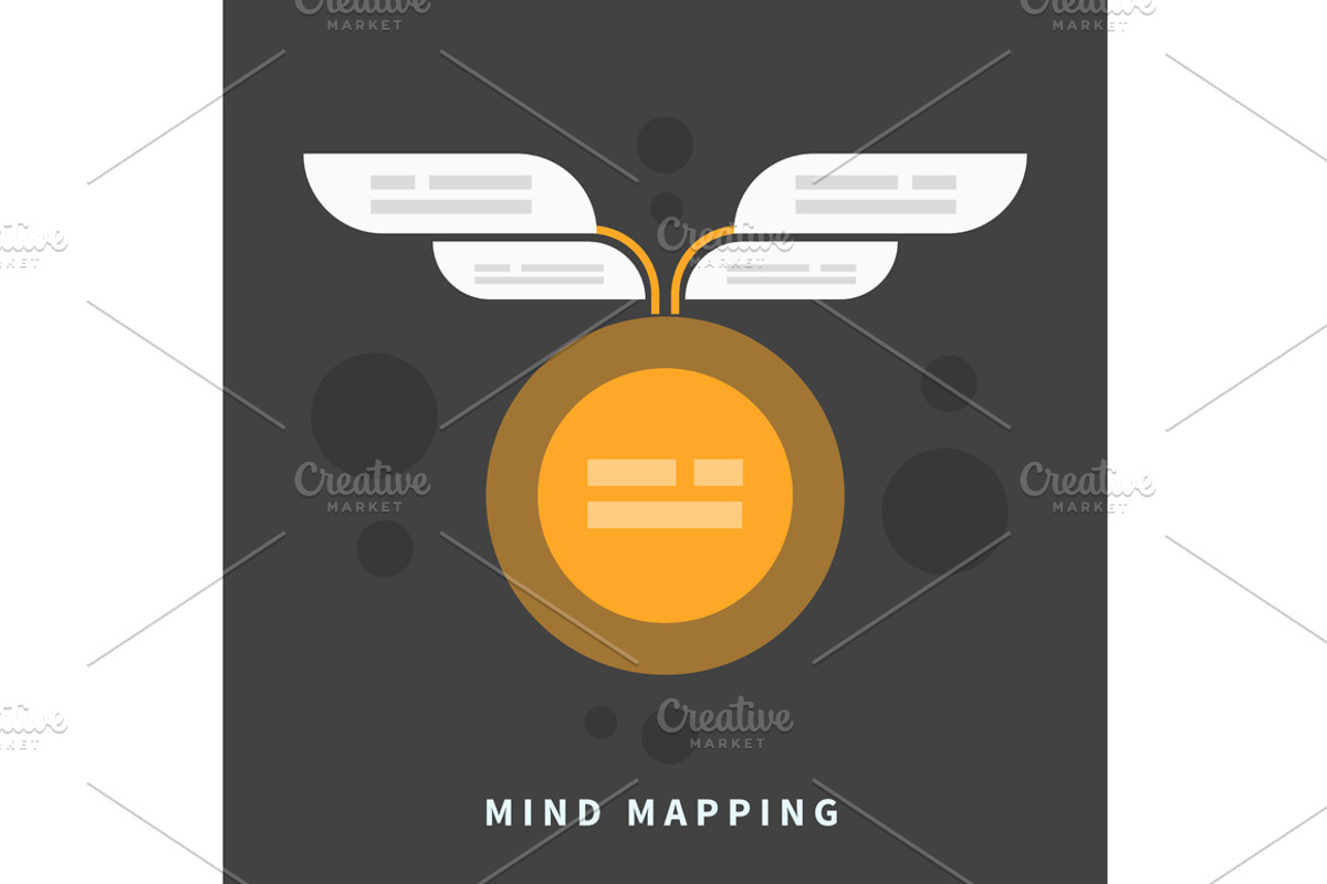 Mind map template with place