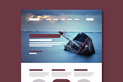 Travel Landing Page Wireframe Design, a Wireframe Template by MightyDesign (Thumbnail 2 of 9)