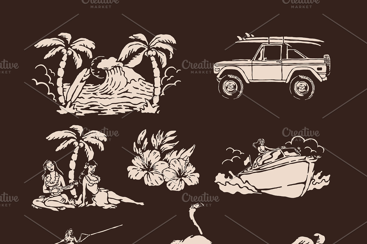 Summer 1987 Hand Drawn Illustration, an Object Illustration by Naturaworks Creative (Photo 3 of 7)