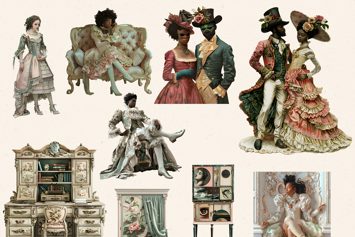 SURREAL REGENCY ERA CLIPART PACK, a Person Illustration by Daring Digies (Photo 3 of 10)