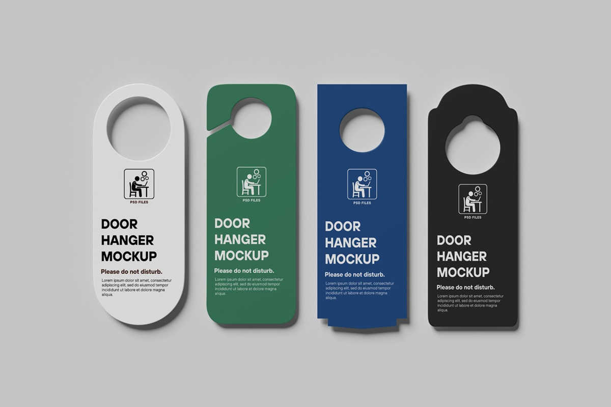 Door Hanger Mockup, an Advertising Mockup by GraphicWindow (Photo 2 of 5)