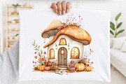 Halloween Mushroom Houses Clipart, a Seasonal Illustration by SVGArt (Thumbnail 5 of 5)