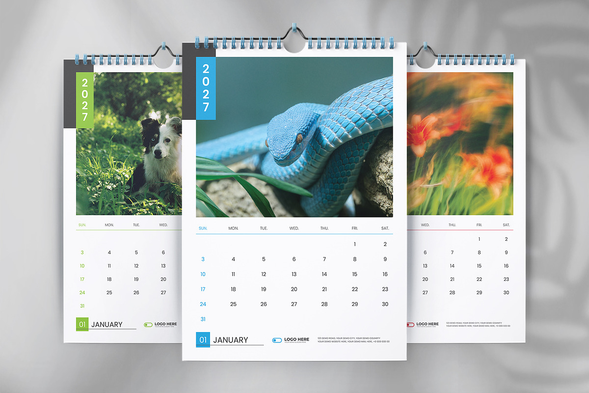 Wall calendar design template, a Stationery Template by Tanmoy Topu (Photo 5 of 5)