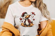 Whimsical Valentine Duck Clipart Bun, an Illustration by SVGArt (Thumbnail 5 of 8)