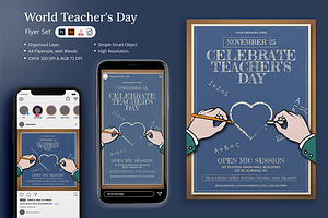 Metila - World Teacher's Day Flyer, a Flyer Template by Attype