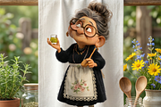 FUNNY OLD LADIES WITH DRINK CLIPART, a Person Illustration by Daring Digies (Thumbnail 8 of 10)