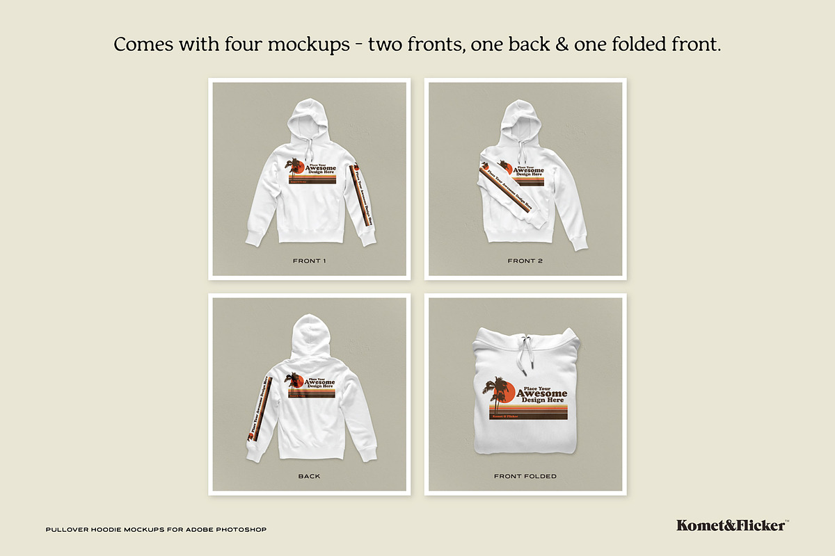 Hoodie Mockups for Photoshop, a Hoody Mockup by Komet & Flicker (Photo 3 of 12)