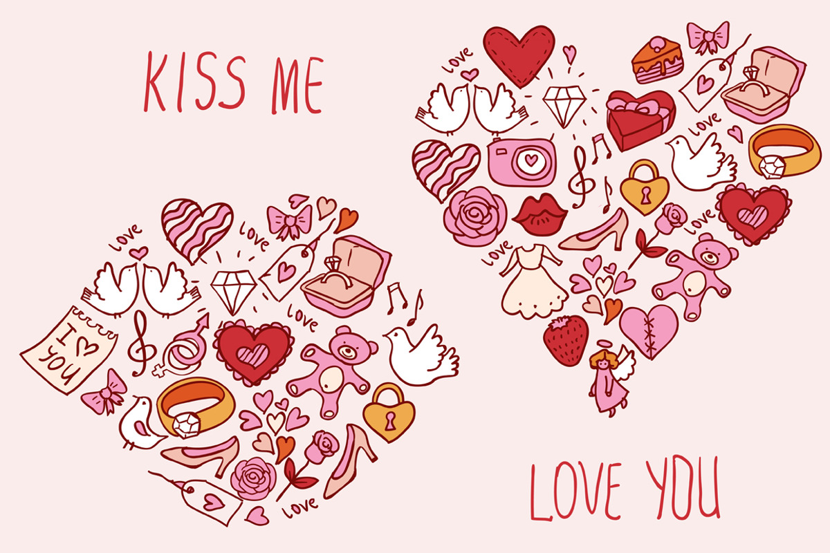 49 Valentine's doodles icon set, an Icon by iriskana (Photo 3 of 4)