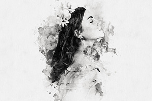 Watercolor Ink Painting Photo Effect