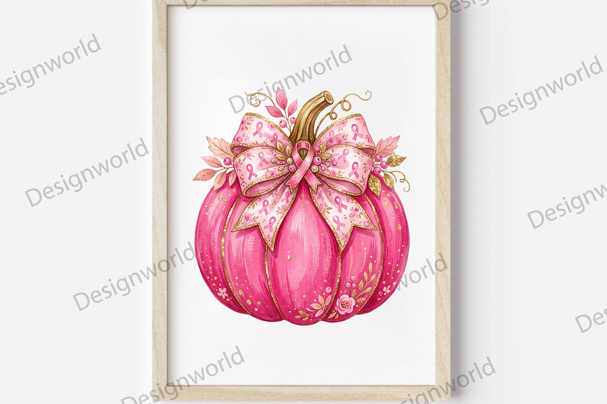 Breast Cancer Pumpkin PNG png, a Seasonal Illustration by Designworld (Photo 3 of 4)