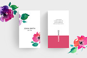 Portrait Floral Business Card, a Business Card Template by RCDesigns (Thumbnail 1 of 2)