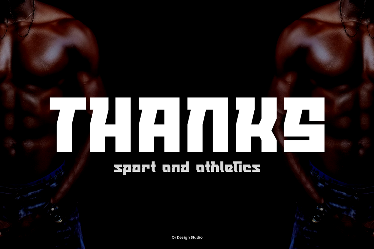 Fugtan Sporty Font, a Sans Serif Font by QR Design Studio (Photo 8 of 8)