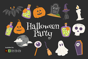 Halloween Party Vector Illustration