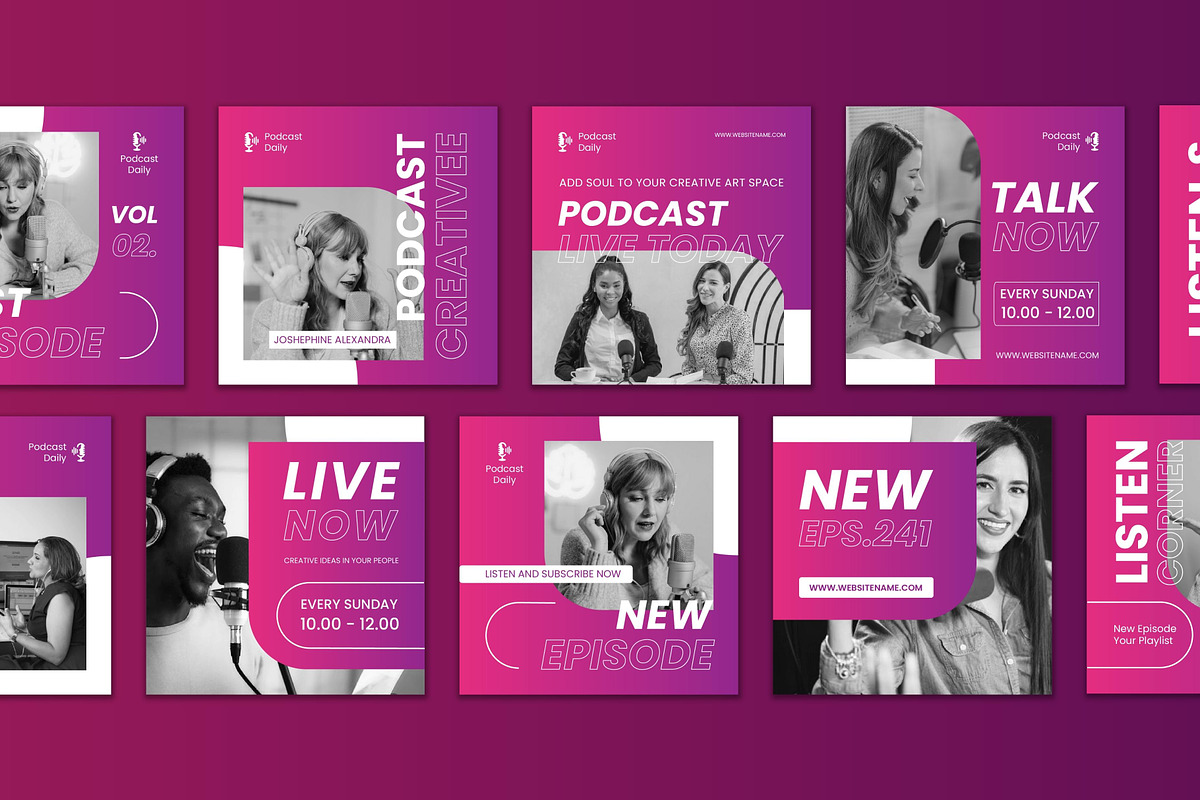 Daily Podcast Instagram Post, a Social Media Template by CavenArt (Photo 5 of 5)