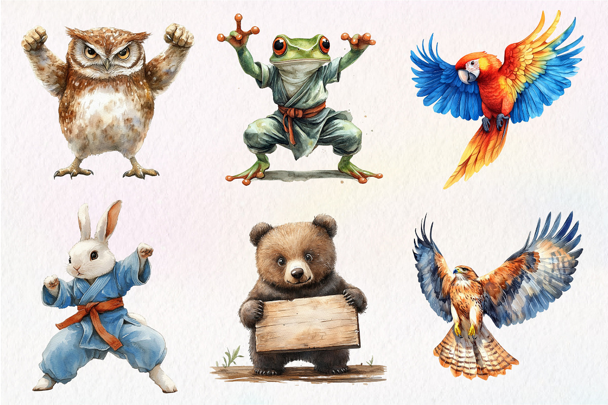 Martial Arts Animals Sublimation, an Illustration by Dream Creation (Photo 5 of 6)