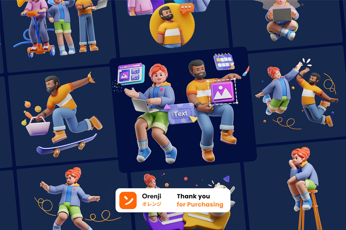 Startup Business 3D Character Pack, a Characters & Person 3D Model by orenjidesign (Photo 8 of 8)