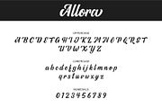 Allora, a Script Font by Wesley Barnes (Thumbnail 7 of 8)