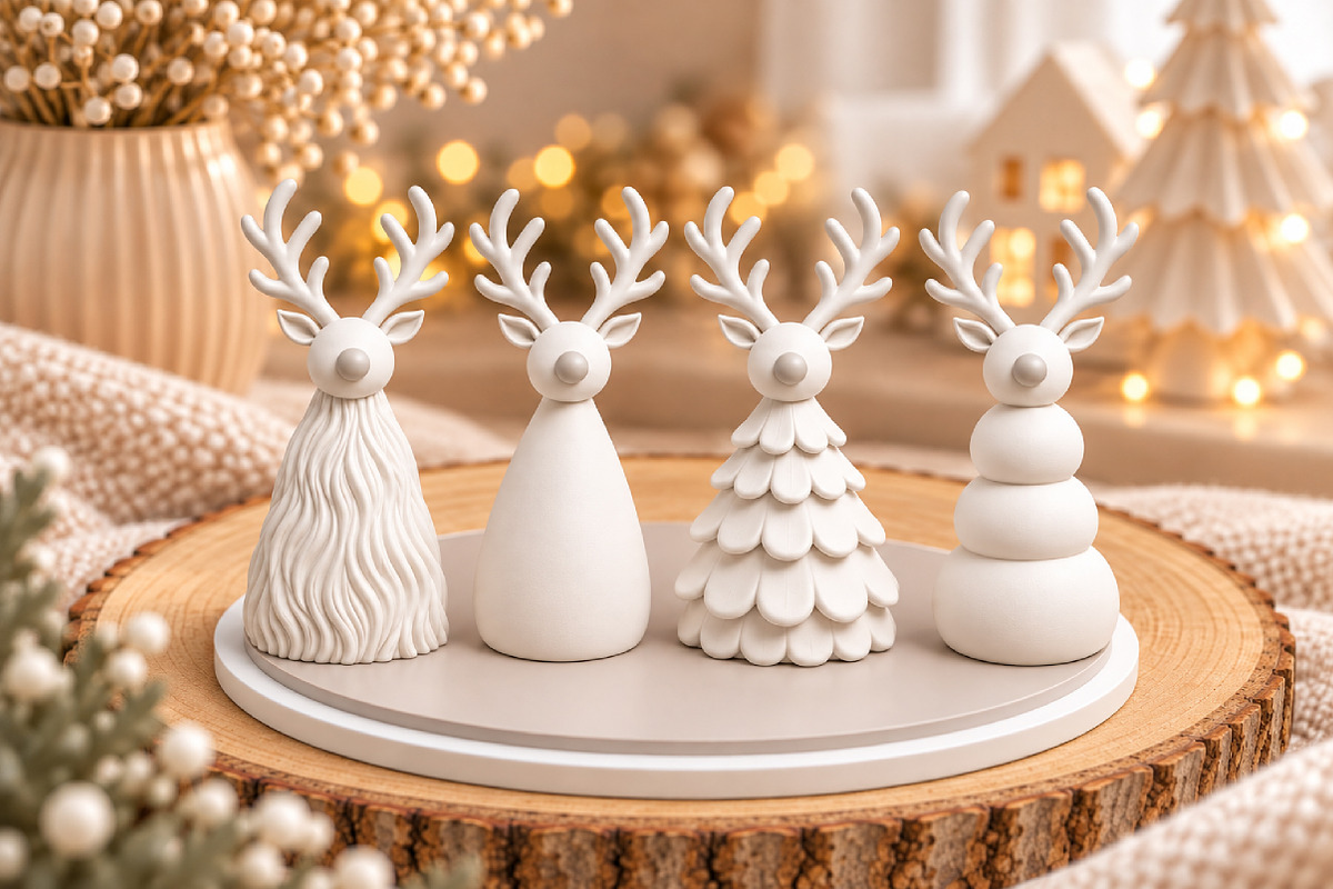 Christmas Reindeer Decor 3D STL, a Scene 3D Model by Layerology (Photo 4 of 4)