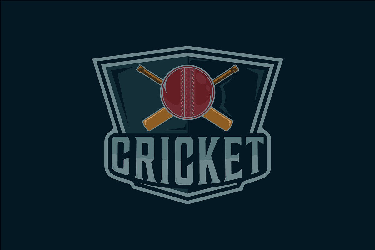 cricket sport emblem logo vector, a Branding & Logo Template by zyxroun shop
