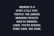 Rayneky - Sporty Font, a Sans Serif Font by Iqsiart Studio (Thumbnail 5 of 8)