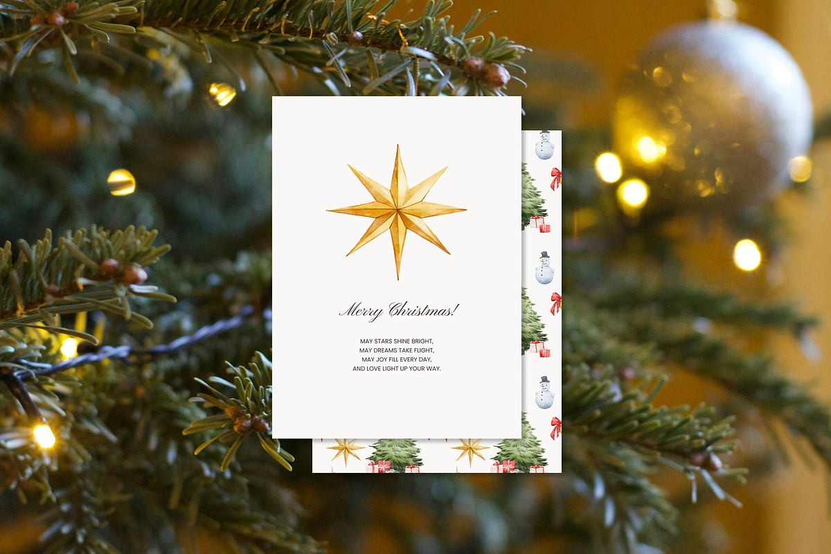 Christmas Magic watercolor set, a Seasonal Illustration by Yuliia Lashevska (Photo 7 of 10)