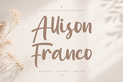 Allison Franco - Handwritten Font, a Script Font by StringLabs (Thumbnail 1 of 11)