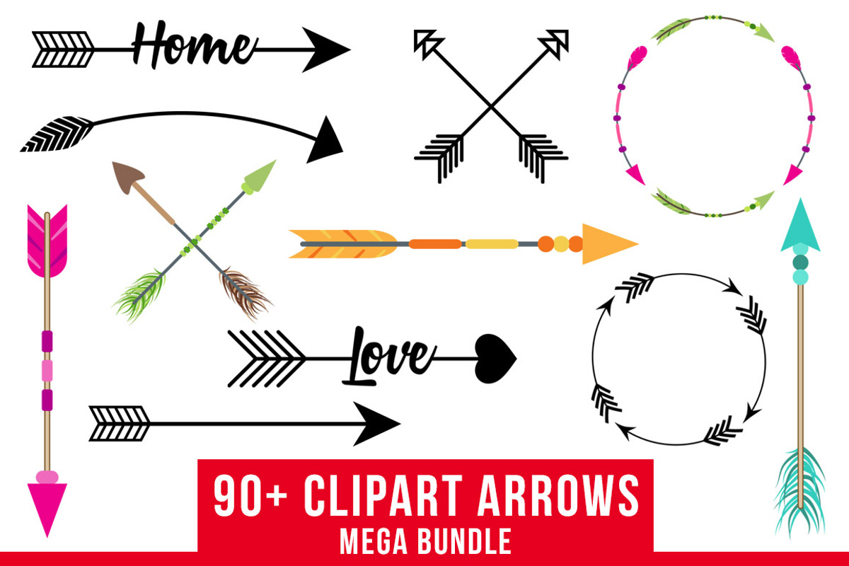90+ Arrows Clipart Mega Bundle, a Decorative Illustration by The Digital Download Shop (Photo 1 of 7)