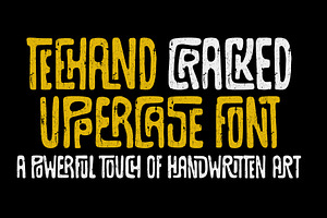 Teehand Cracked Uppercase Font