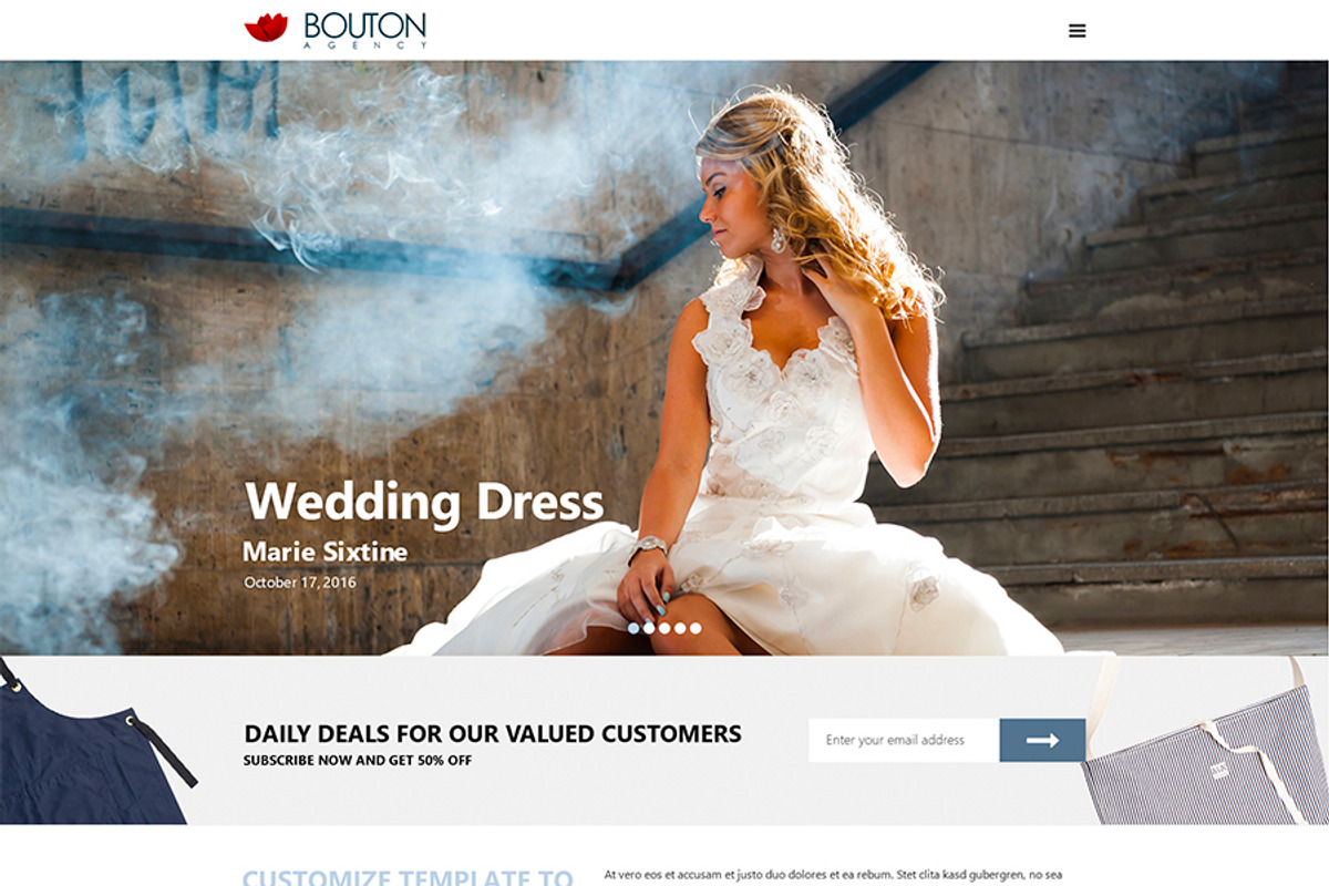 Bouton Fashion & Modeling Site Theme, a HTML Template by Oleg Ribar (Photo 3 of 6)