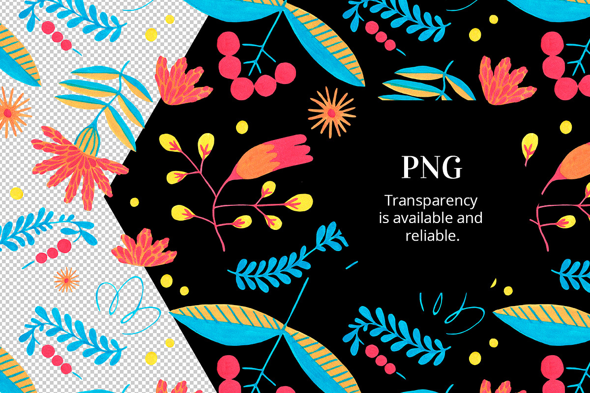 Hand-painted folk gouache pattern, a Decorative Illustration by Folkheart (Photo 10 of 11)
