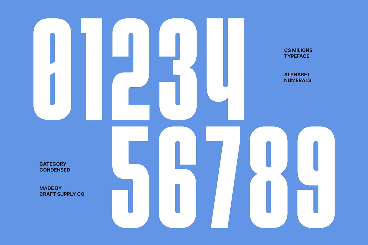 CS Milions – Condensed Font, a Sans Serif Font by Craft Supply Co. (Photo 6 of 8)