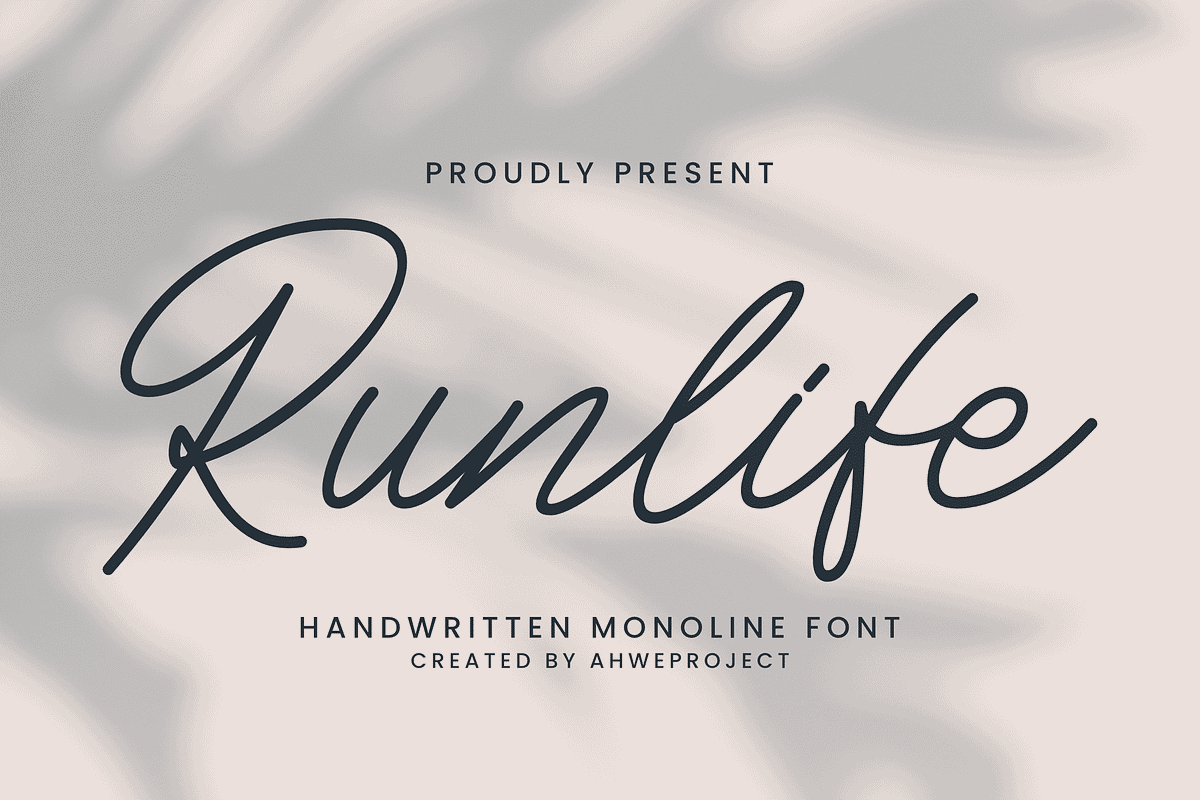 Runlife, a Handwritten Font by ahweproject (Photo 1 of 10)