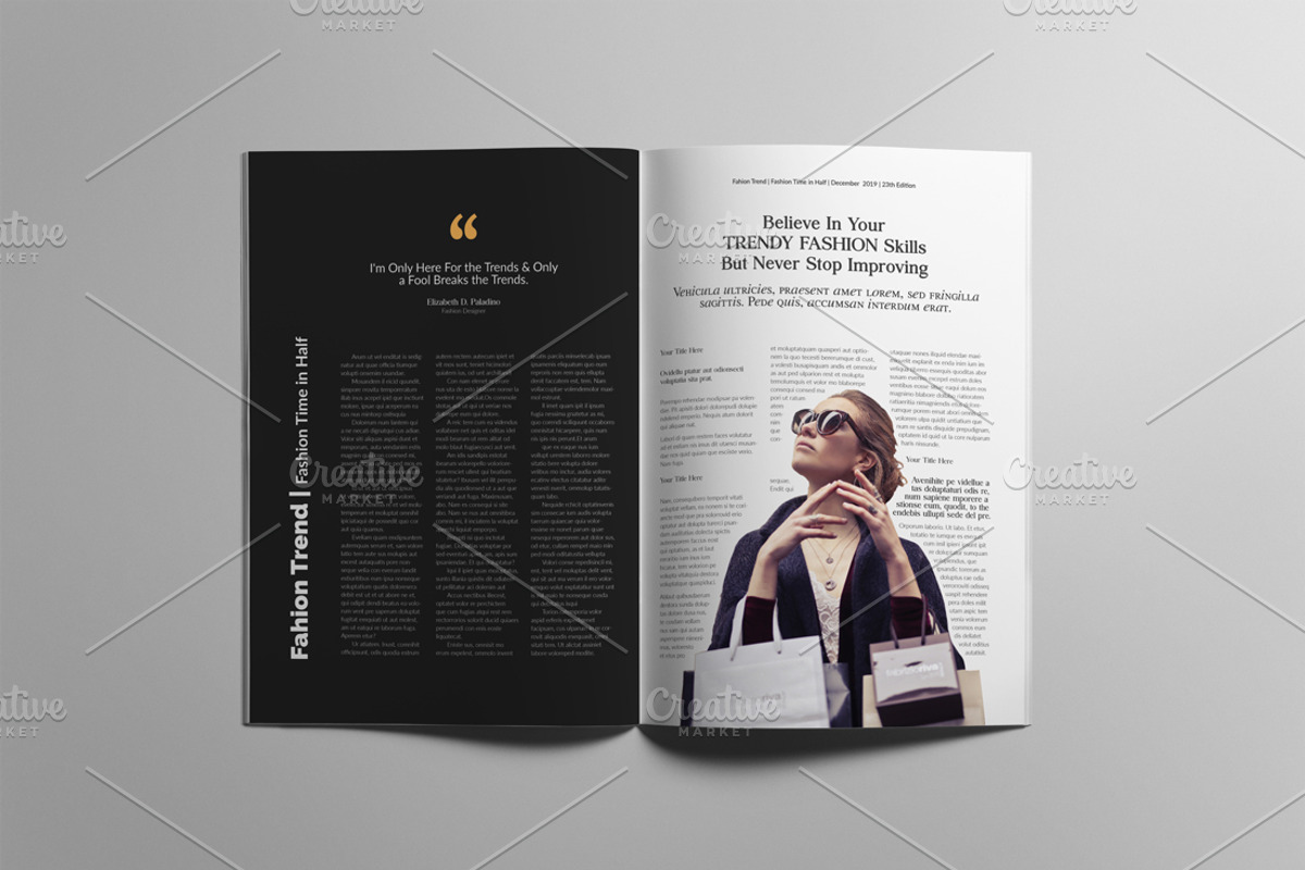 The Best Fashion Magazine Layout, a Magazine Template by Swayang (Photo 10 of 18)