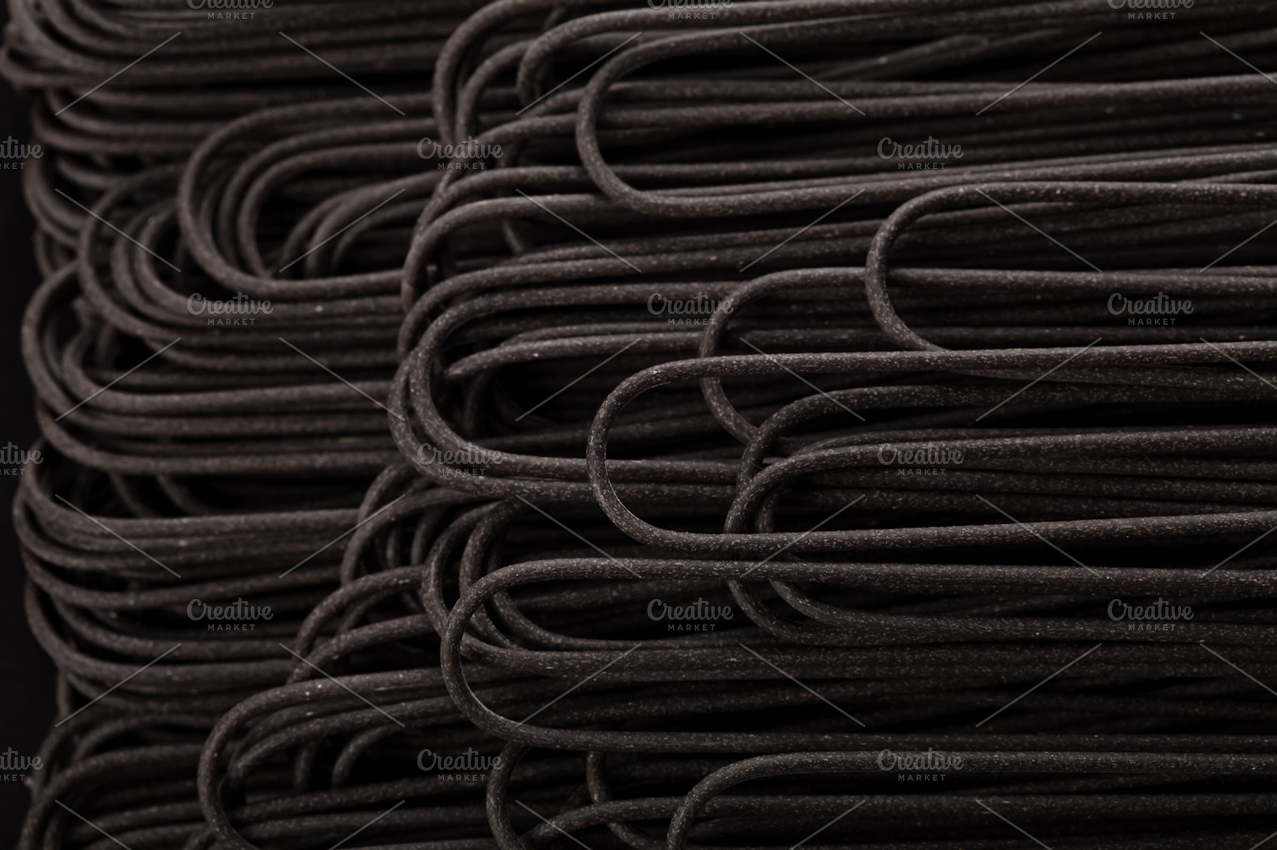 Black Italian Raw Pasta Background