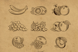 Vintage Fruits And Vegetables