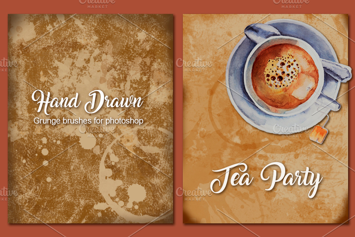 Set brushes grunge for photoshop preview 4