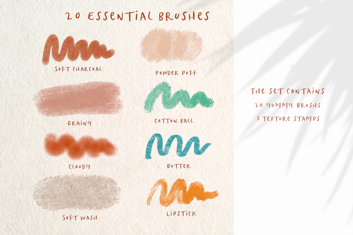 20 Essential Procreate Brushes, a Brush Add-On by Sweet Fig (Photo 3 of 10)