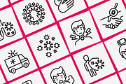 Coronavirus | 16 Thin Line Icons, an Outline Icon by Alex Blogoodf (Thumbnail 9 of 15)