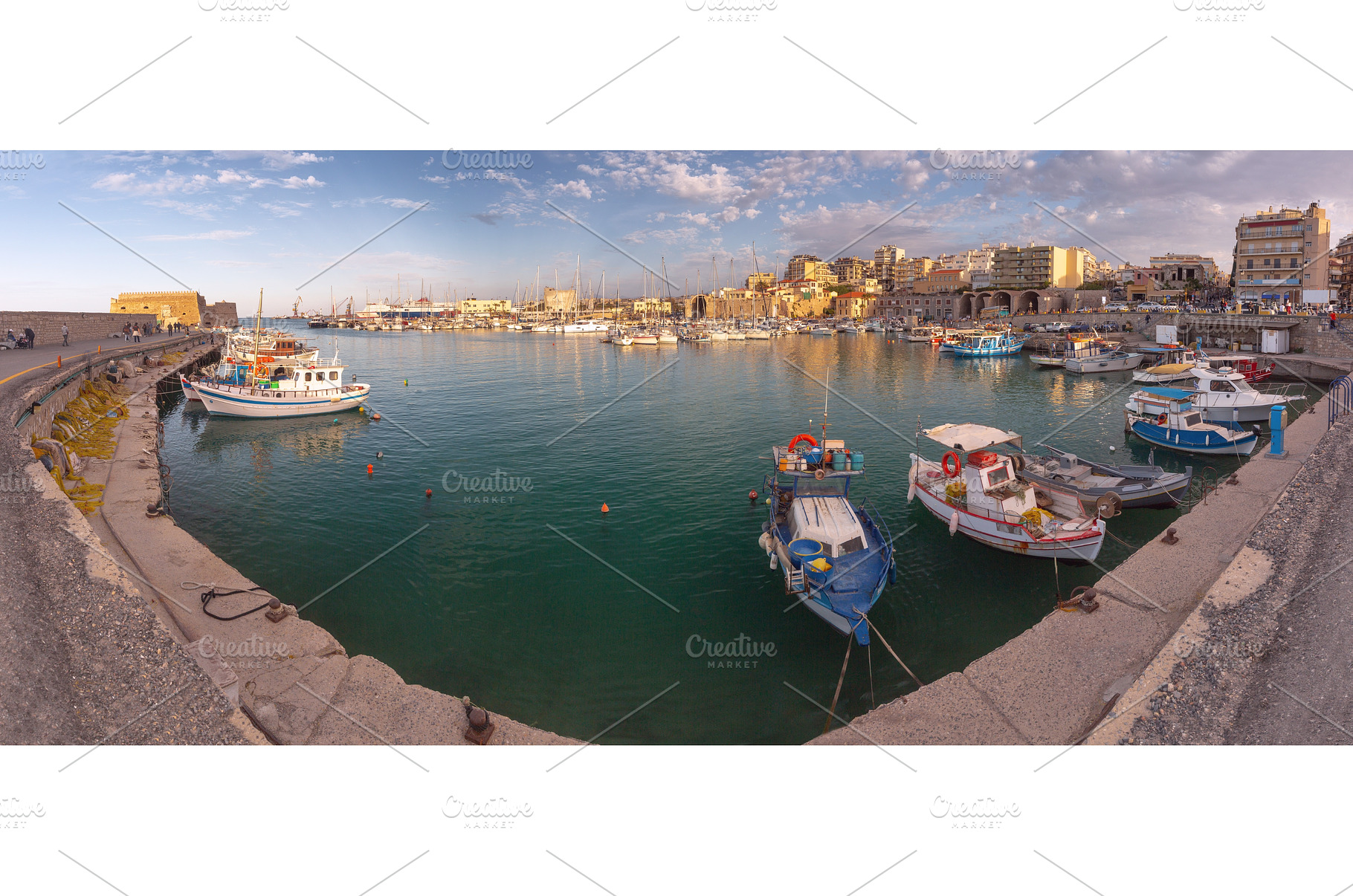 Heraklion Venetian Harbor in, a Transportation Photo by kavalenkava