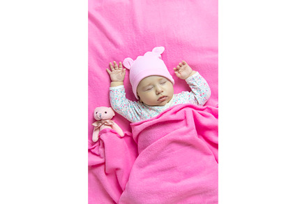 Baby sleeps with a bear. Selective, a Person Photo by yanadjana