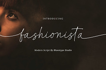 fashionista - modern script font