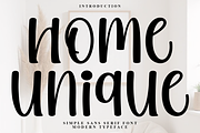 Home Unique, a Script Font by InermediaSTUDIO (Thumbnail 1 of 8)
