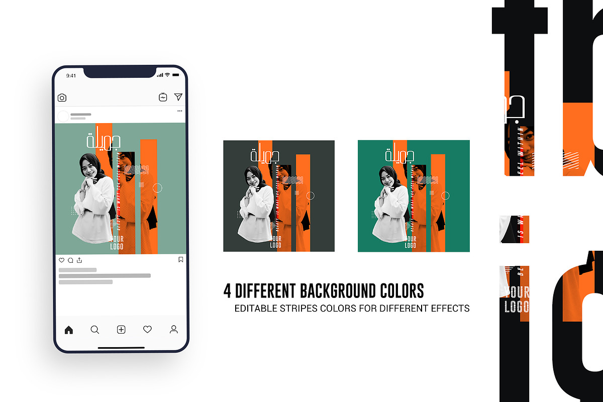 Colorful Stripes Social Media Design, a Social Media Template by Yeba S (Photo 1 of 6)