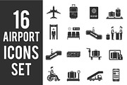 16 Airport Travel Icons Set, an Icon by Olha Kostiuk (Thumbnail 2 of 2)
