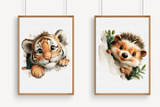 Funny Cute Animal Peeking clipart, an Illustration by Libby Wishes (Thumbnail 4 of 7)