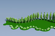 Trees and Bushes Pack - 02, an Environmental 3D Model by Saintpix (Thumbnail 9 of 26)