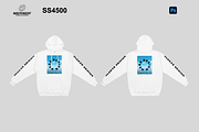 Independent SS4500 Mockup White, a Hoody Mockup by Infinity Mockups (Thumbnail 1 of 6)