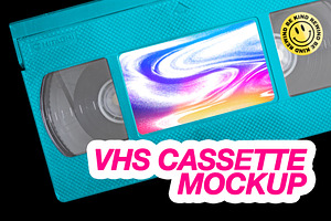 VHS Cassette Vintage Old Mockup