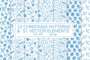 Christmas patterns and elements, a Seasonal Illustration by Robusta (Thumbnail 1 of 9)