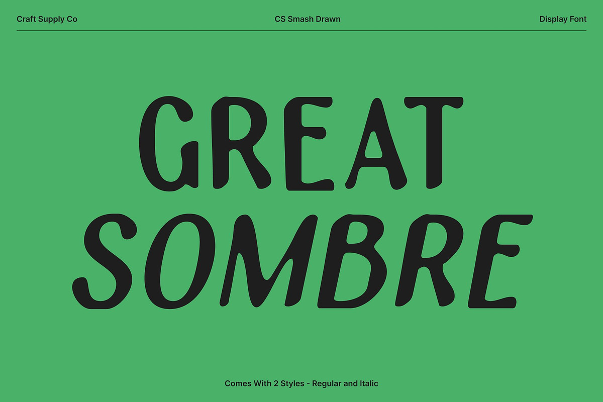 CS Smash Drawn, a Sans Serif Font by Craft Supply Co. (Photo 4 of 8)